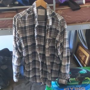 Grey plaid xl long sleeve button up shirt